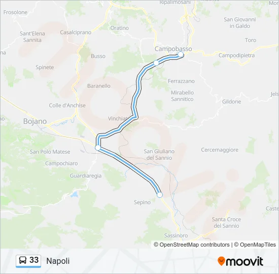 33 Bus Line Map