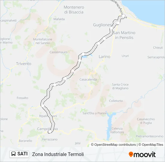 SATI Bus Line Map