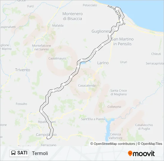 SATI Bus Line Map