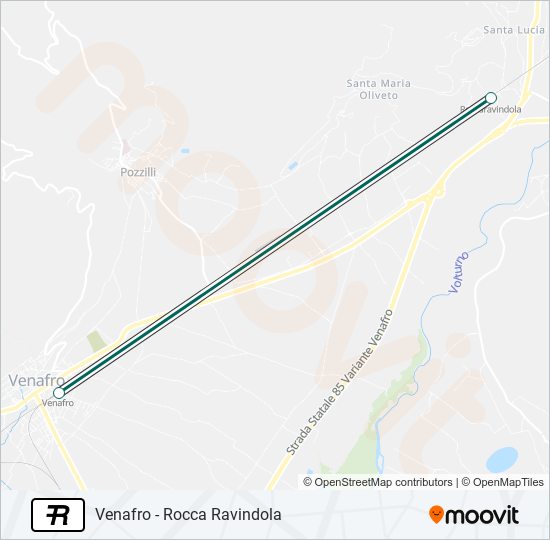 Percorso linea treno R