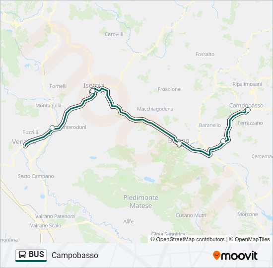 Mappa della linea BUS