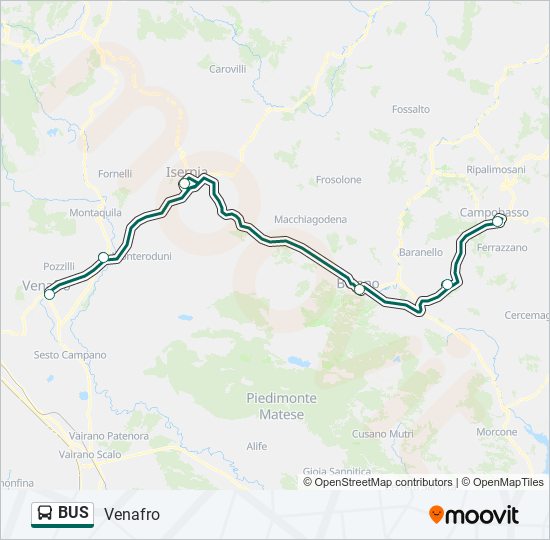 Mappa della linea BUS