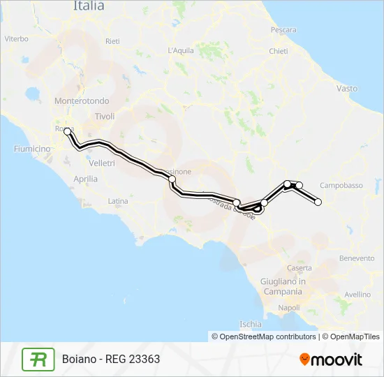 REG Train Line Map