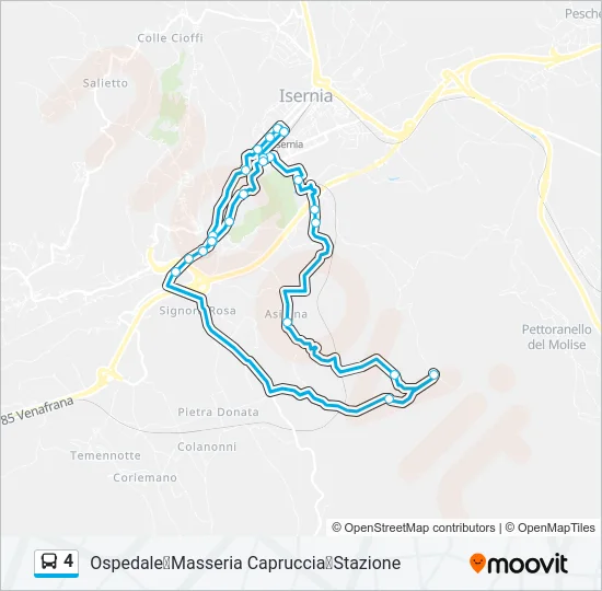 4 Bus Line Map