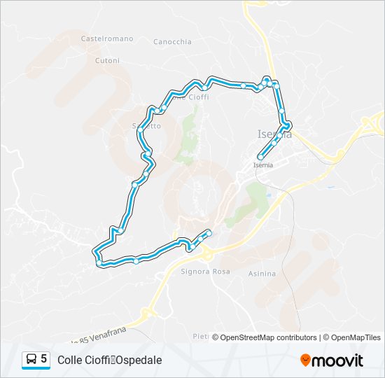 5 bus Line Map