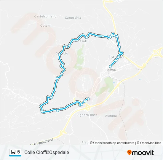 5 Bus Line Map