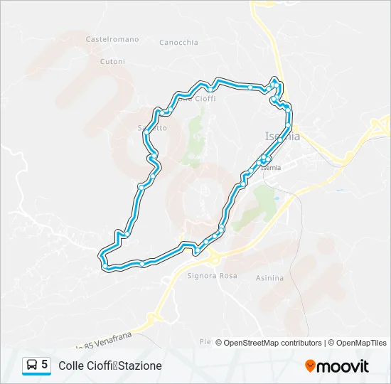5 Bus Line Map