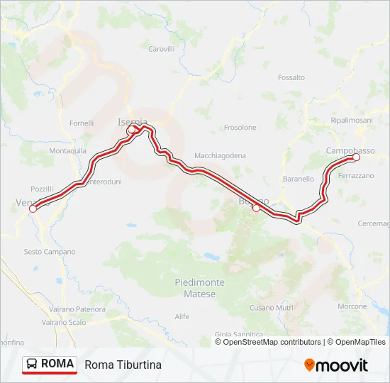 ROMA Bus Line Map