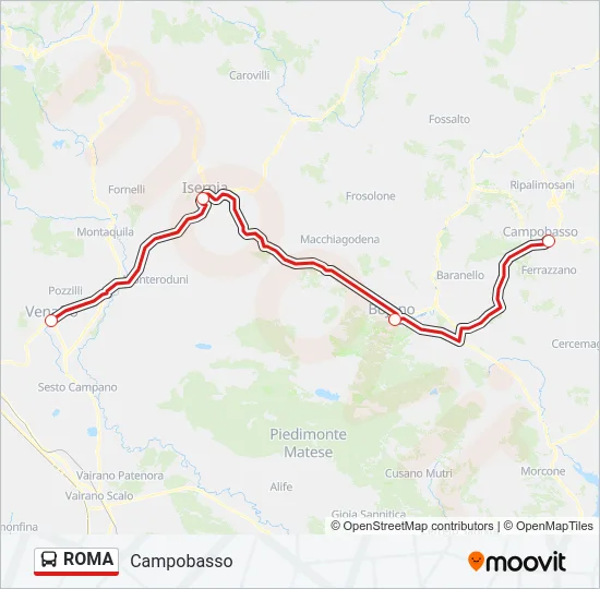 ROMA Bus Line Map