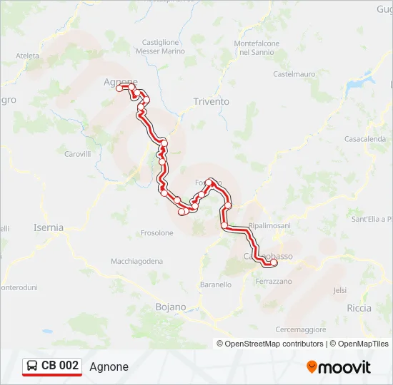 CB 002 Bus Line Map