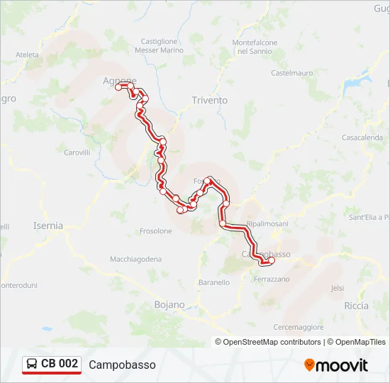CB 002 Bus Line Map