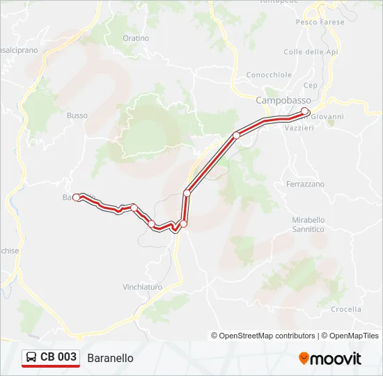 CB 003 Bus Line Map