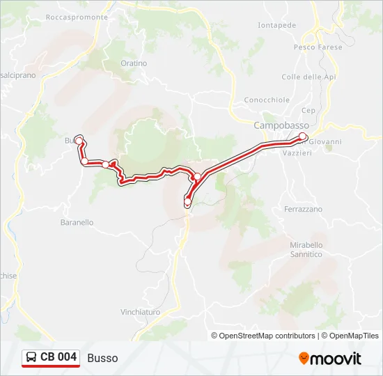 CB 004 Bus Line Map