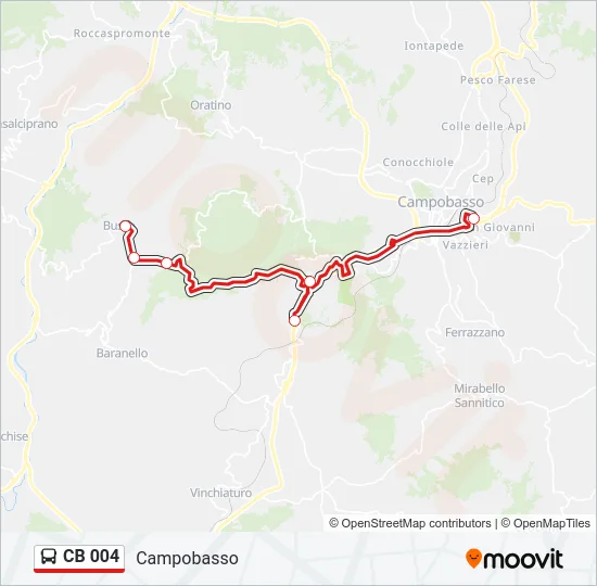 CB 004 Bus Line Map