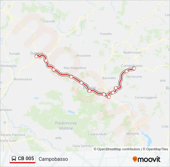 CB 005 Bus Line Map