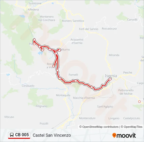 CB 005 Bus Line Map