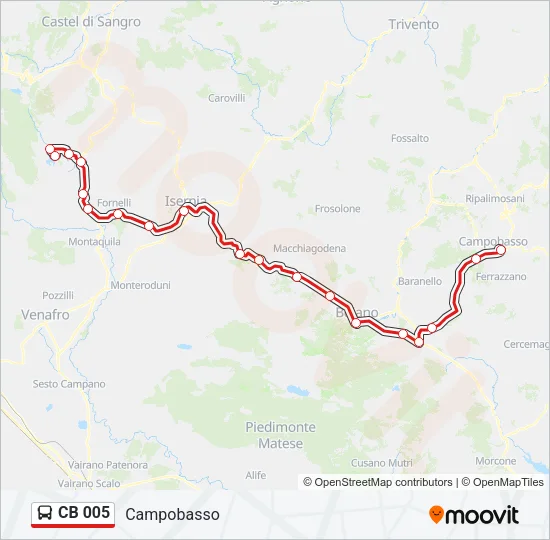 CB 005 Bus Line Map