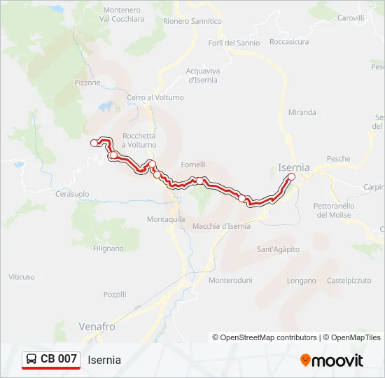 CB 007 Bus Line Map