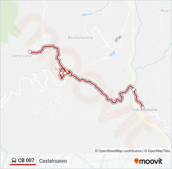 CB 007 Bus Line Map