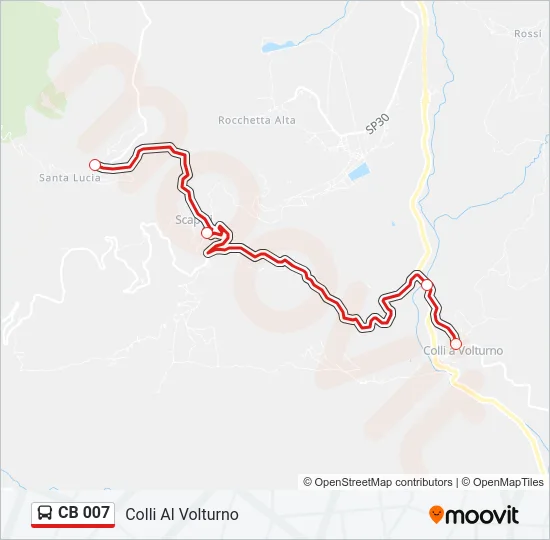 CB 007 Bus Line Map