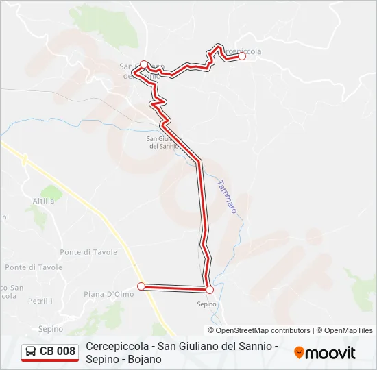 CB 008 Bus Line Map