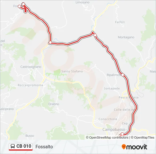 CB 010 Bus Line Map