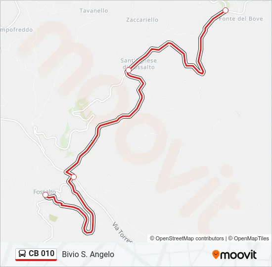 CB 010 Bus Line Map