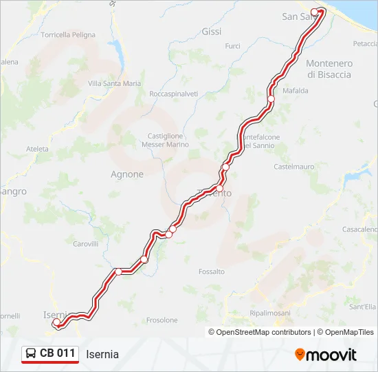 CB 011 Bus Line Map