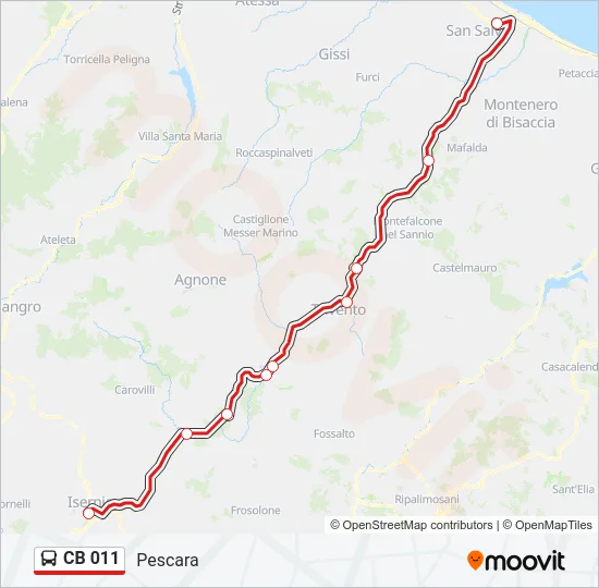 CB 011 Bus Line Map