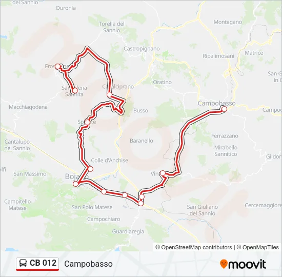 CB 012 Bus Line Map