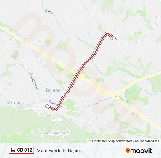 CB 012 Bus Line Map