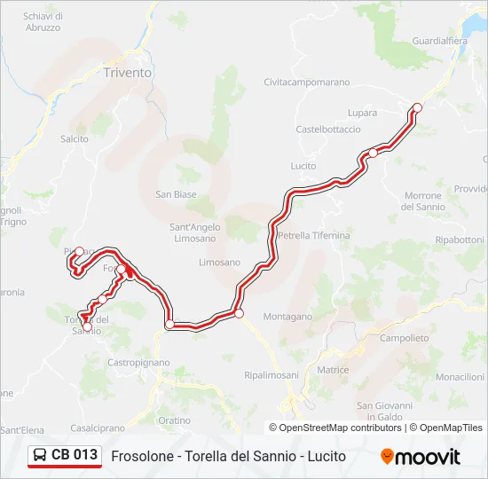 CB 013 Bus Line Map
