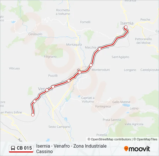CB 015 Bus Line Map