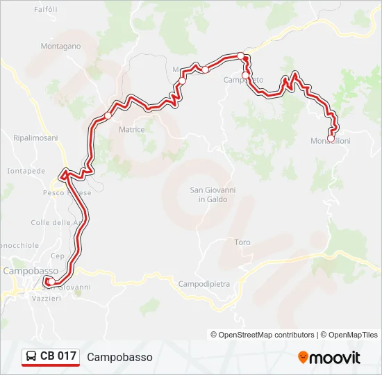 CB 017 Bus Line Map