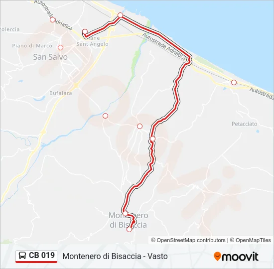 CB 019 Bus Line Map