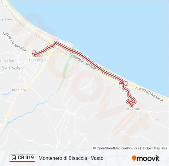 CB 019 Bus Line Map
