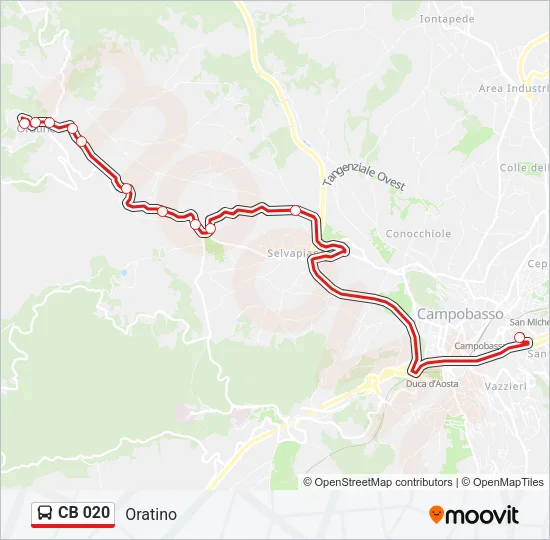 CB 020 Bus Line Map