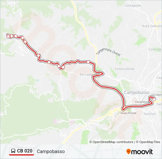 CB 020 Bus Line Map