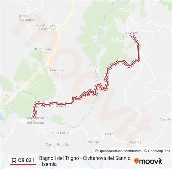 CB 031 Bus Line Map