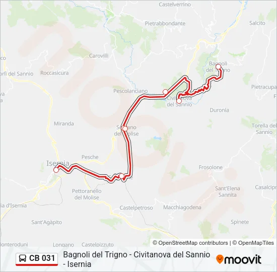 CB 031 Bus Line Map