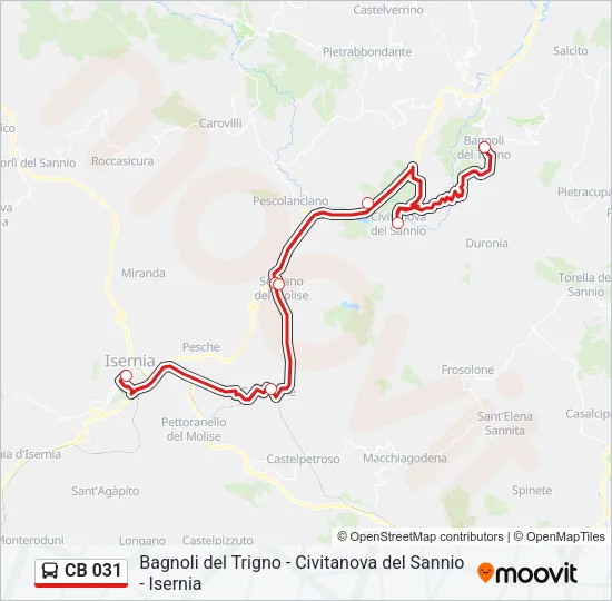 CB 031 Bus Line Map