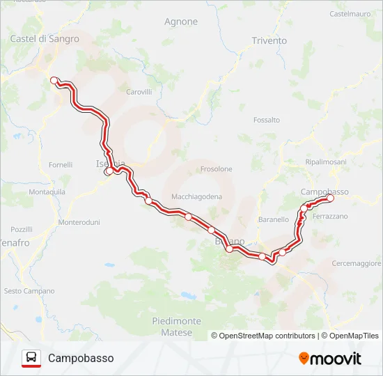 CB 005 BIS Bus Line Map
