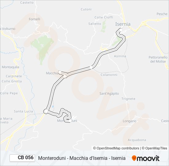 CB 056 bus Line Map