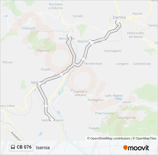 CB 076 Bus Line Map