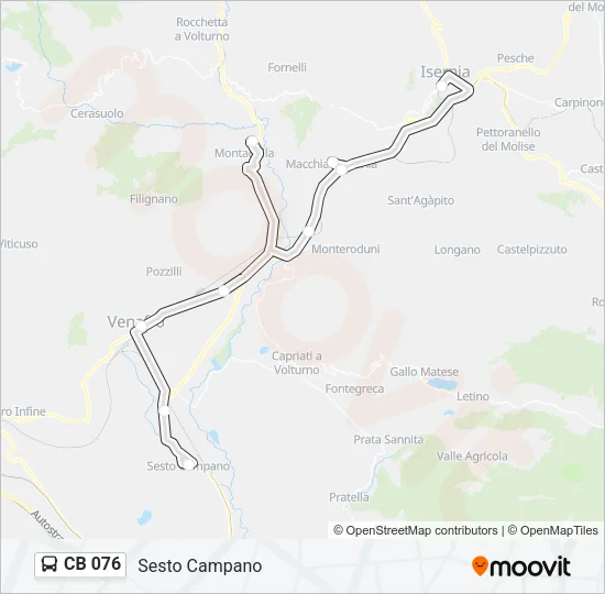 CB 076 Bus Line Map