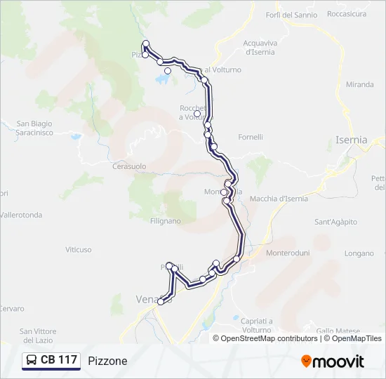 CB 117 Bus Line Map