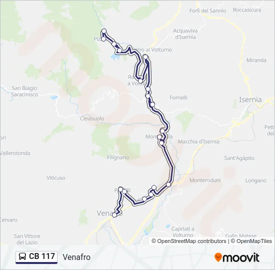 CB 117 Bus Line Map