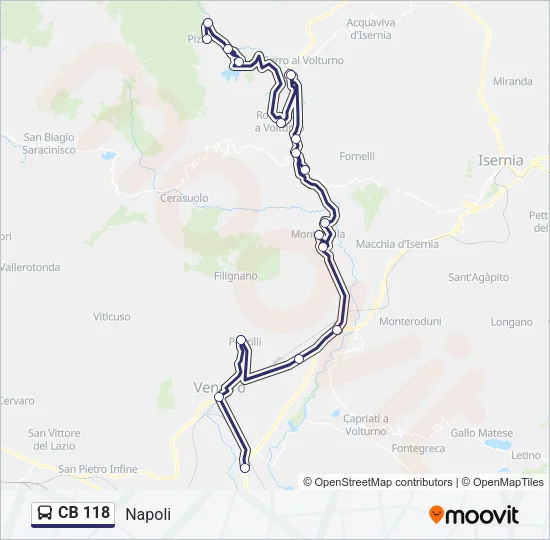 CB 118 Bus Line Map