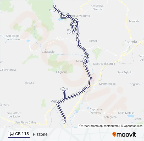 CB 118 Bus Line Map