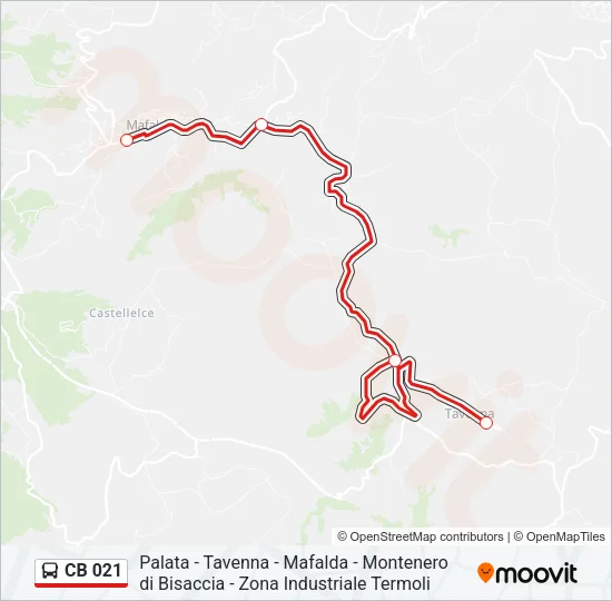CB 021 Bus Line Map